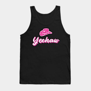 Yeehaw Pink Cowboy Hat Tank Top